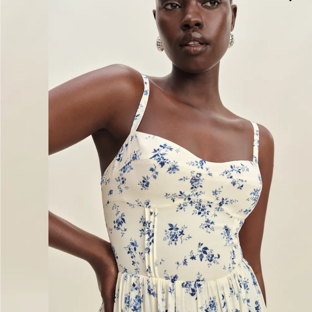 Reformation Blue Floral Maxi Dress - Picture 7 of 7